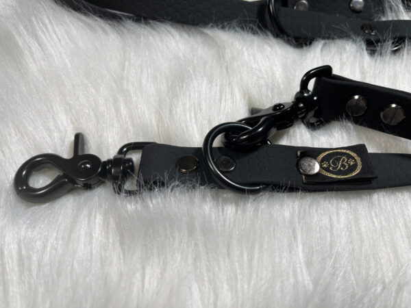 Biothane Leine mit Scherenkarabiner in schwarz