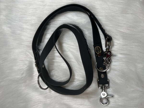 Biothane Leine mit Scherenkarabiner in schwarz