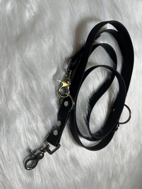 Biothane Leine mit Scherenkarabiner in schwarz