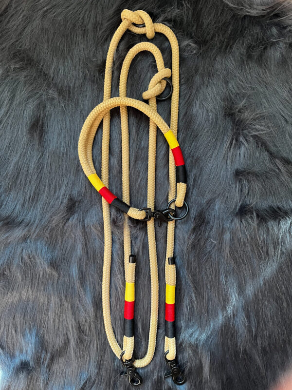 Leinen und Halsband Set aus Tauleine