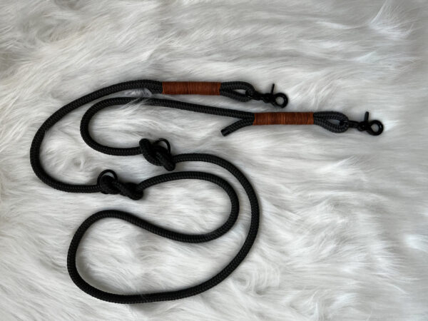 Tauleine mit Ledertakelung und Scherenkarabiner