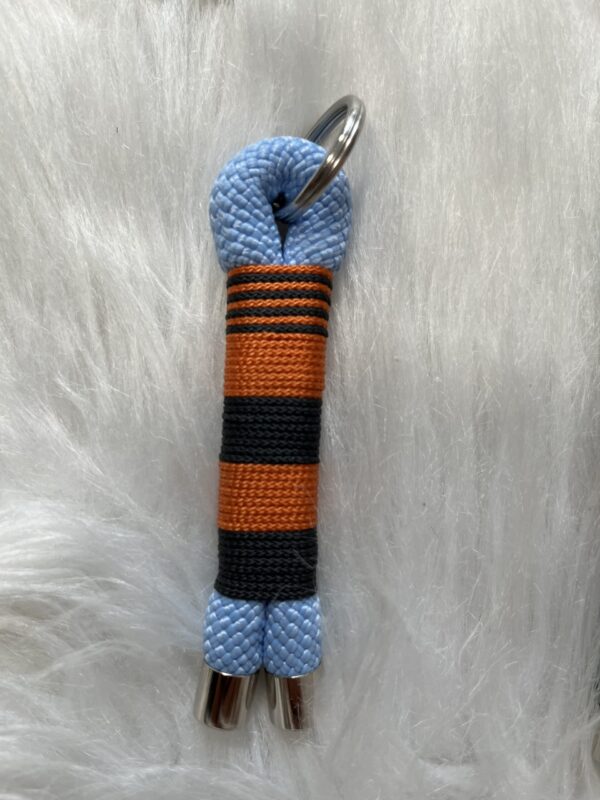 01-Schlüsselanhänger Hellblau - Orange