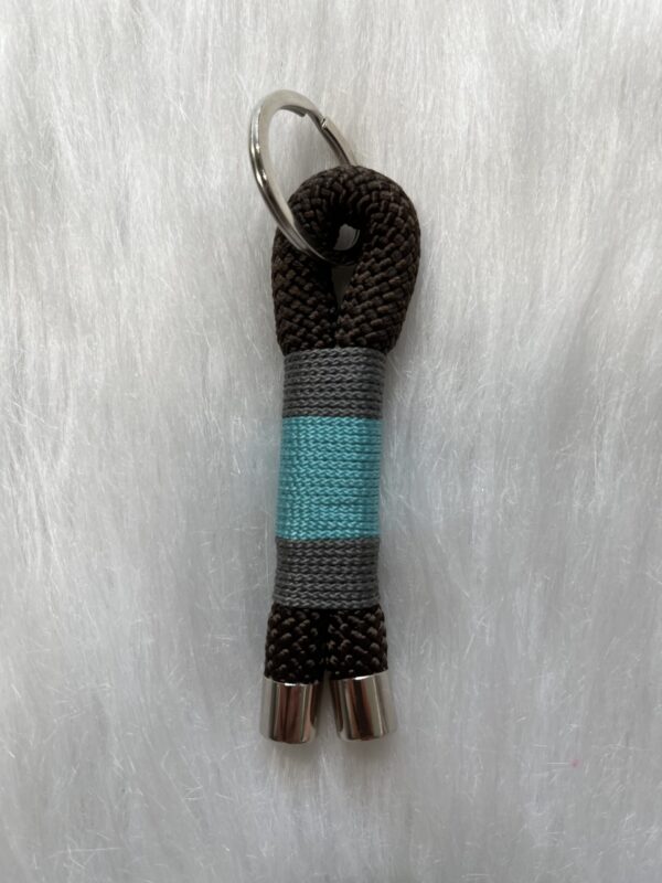 05-Schlüsselanhänger Braun - Türkis