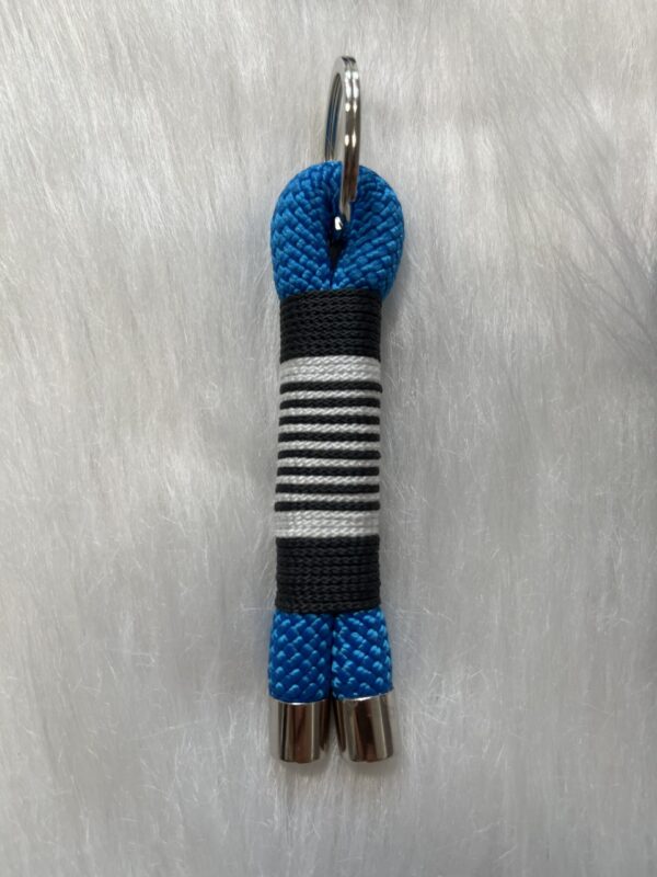 11-Schlüsselanhänger Blau - Weiß