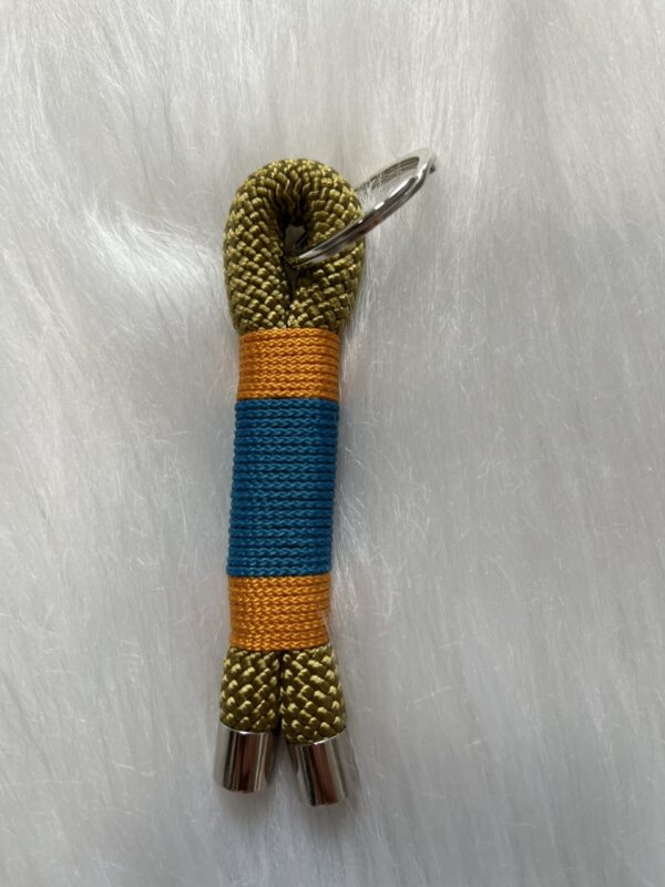 13-Schlüsselanhänger Goldgrün - Orange