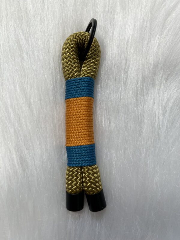 17-Schlüsselanhänger Goldgrün - Blau