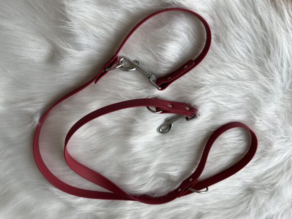 Biothane Leine mit Bolzenkarabiner in rot