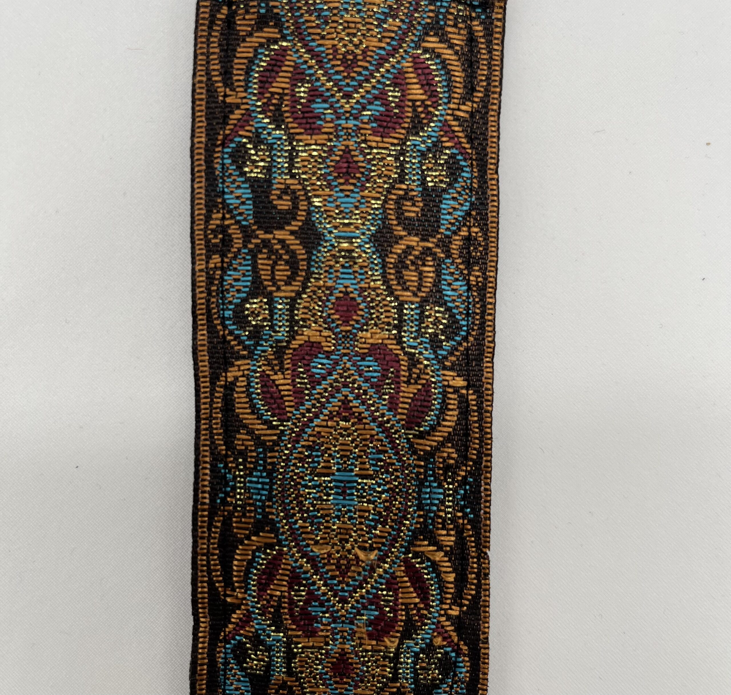 Ornament Dunkelbraun, Orange, Hellblau, Gold, Magenta