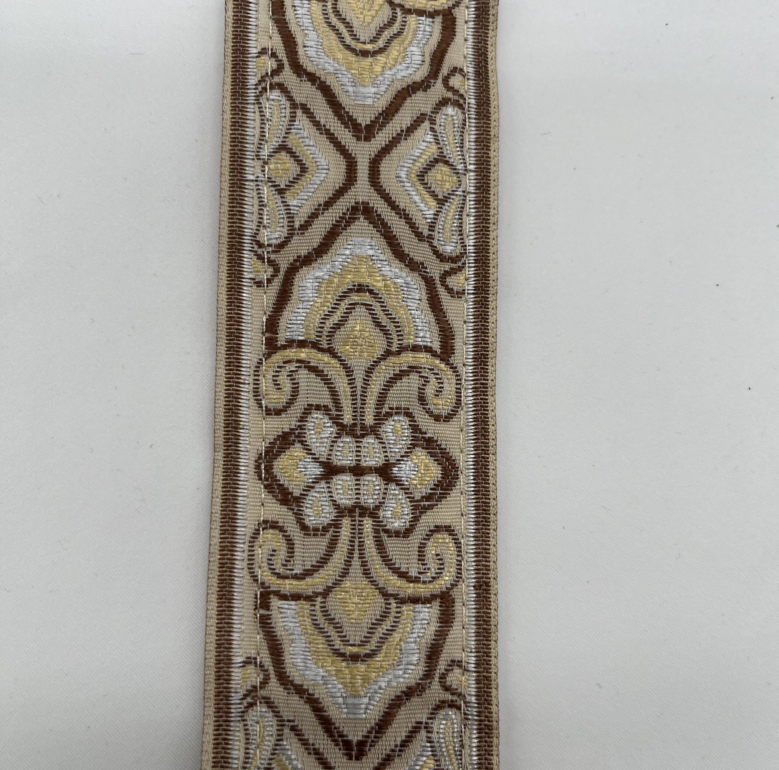 Ornament Beige, Braun, Gold, Weiß