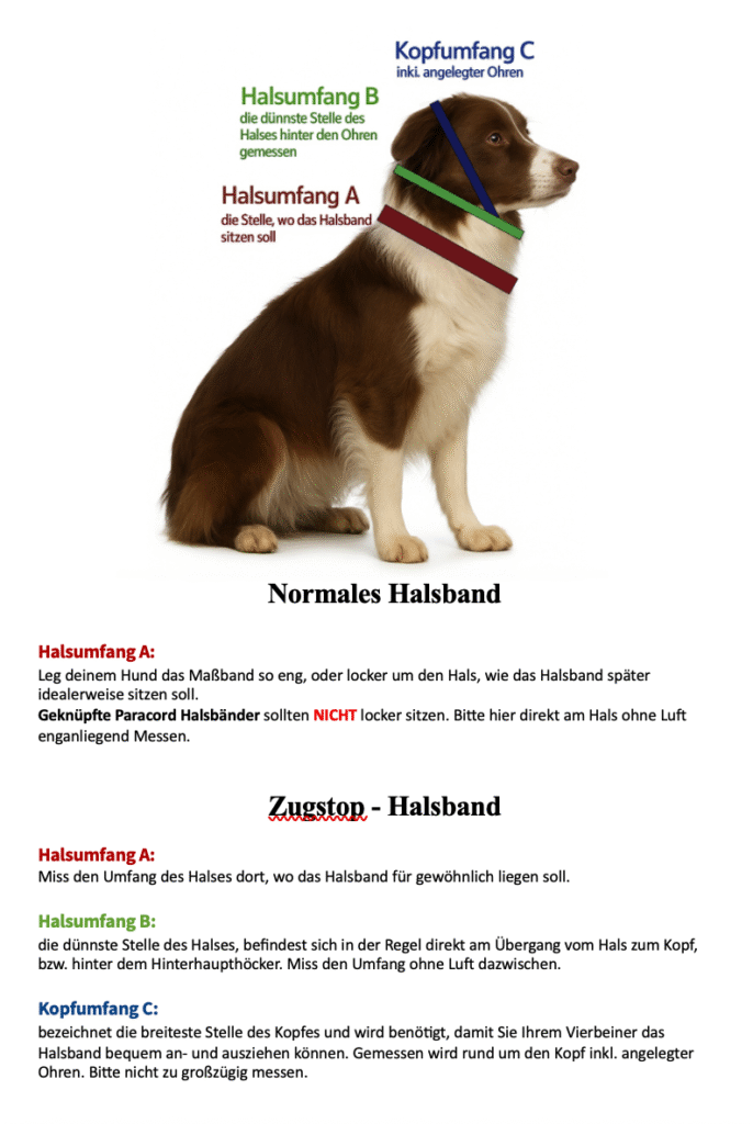 Messanleitung Halsband