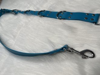 Biothane Bauchgurt mit Bolzenkarabiner in Lagune